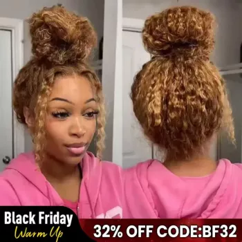 Glueless Easy Wear Highlight Water Wave 360 Lace Wig with InvisiFit Adjustable Straps and Pre Cut Lace for a Natural Look