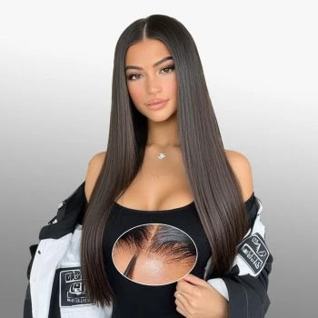 Wear and Go Glueless Wigs Human Hair 7x4 Straight Lace Closure Wigs Human Hair