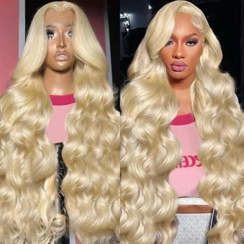 613 Blonde Body Wave 13x6 Lace Front Wig Pre-Plucked Hairline Free Parting