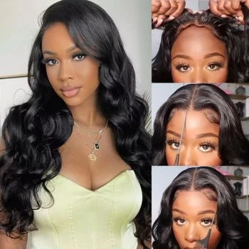 Wear and Go Glueless Body Wave Wig 4x4 HD Lace Closure Human Hair