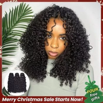 Burmese Curly Bundles Human Hair 100% Raw Unprocessed Virgin Curly Hair 1/3/4 Bundles Weaving Natural Human Hair Extensions