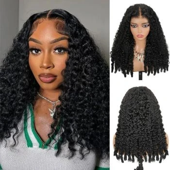 Burmese Curly Glueless Wig Bleached Knots Pre-cut 7x5 HD Lace Wear Go Wigs With Elastic Drawstring
